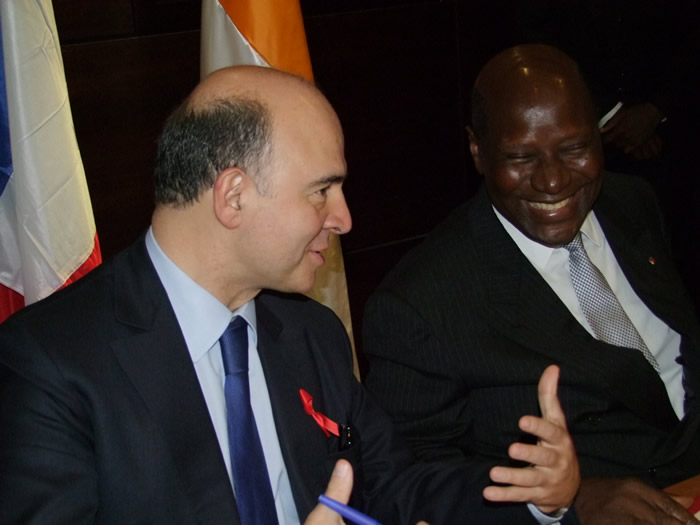 Echanges chaleureux entre SEM le Premier Ministre Daniel Kablan Duncan et le Ministre Français de l´Economie et des Finances M. Pierre Moscovici