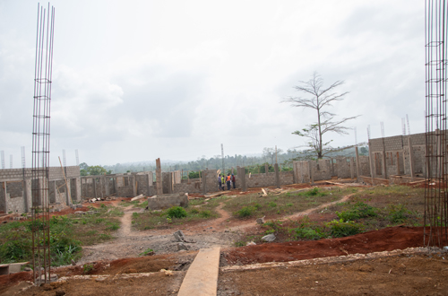 Visite des travaux de construction du collge de proximit  Didoko dans la rgion du Lh-Djiboua(Divo)